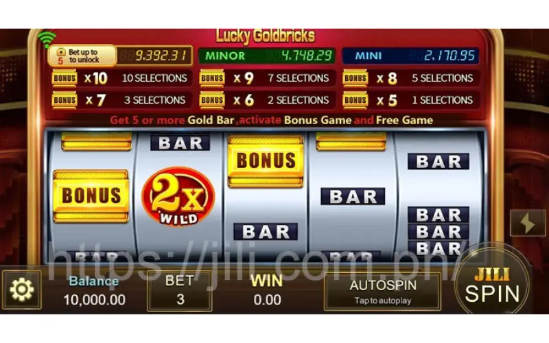 lucky gold bricks slot games body image